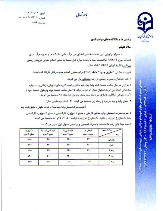 دستورالعمل صدور احکام حقوقی ..http://farhangian-ac.ir/5305