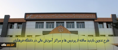 طرح تدوین بازدید سالانه از پردیس ها و مراکز آموزش عالی در دانشگاه فرهنگیان