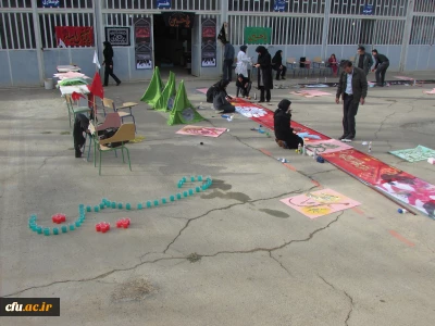 برپایی کارگاه نمایشگاهی عاشورا توسط دانشجویان رشته هنرهای تجسمی در پردیس شهید باهنر مرکزی