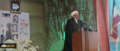 حضور جناب آقای حجت الاسلام و المسلمین دکتر صادق زاده معاون محترم   فرهنگی در روز دانشجو  در پردیس امام خمینی (ره) گرگان