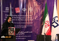 Dr. Mohebhosseini ( the head of Education Department of Iranian National Commission for UNESCO ) in Expert Meeting on Promoting the Quality of Teaching and Learning With Emphasis on the Role of Teachers