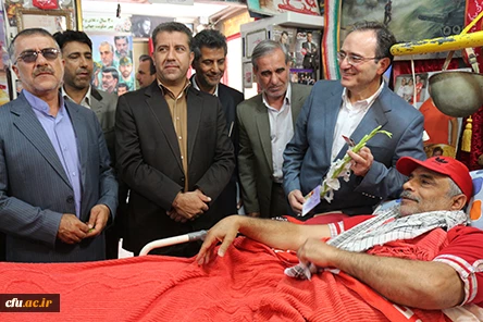 در اولین روز از هفته ی دفاع مقدس، انجام شد:

دیدار سرپرست و مسؤولان دانشگاه فرهنگیان از جانبازان آسایشگاه ثارالله 7