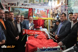 در اولین روز از هفته ی دفاع مقدس، انجام شد:

دیدار سرپرست و مسؤولان دانشگاه فرهنگیان از جانبازان آسایشگاه ثارالله 8