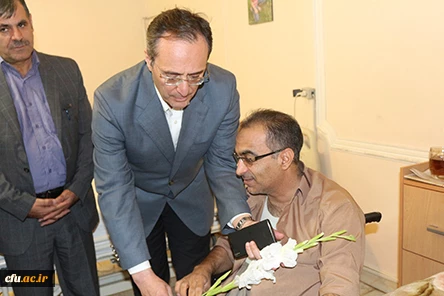 در اولین روز از هفته ی دفاع مقدس، انجام شد:

دیدار سرپرست و مسؤولان دانشگاه فرهنگیان از جانبازان آسایشگاه ثارالله 14