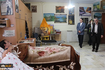 در اولین روز از هفته ی دفاع مقدس، انجام شد:

دیدار سرپرست و مسؤولان دانشگاه فرهنگیان از جانبازان آسایشگاه ثارالله 23