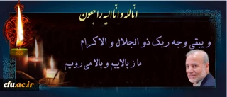 پیام تسلیت دکتر مهرمحمدی، سرپرست دانشگاه فرهنگیان به مناسبت درگذشت دکتر آینه وند