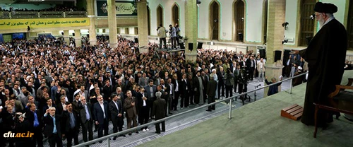 The Supreme leader of Islamic Republic of Iran, Ayatollah Seyyed Ali Khamenei on the occasion of Teachers’ Week (on May 7, 2015). "The subject of Farhangian University is important because the recruitment and training of teachers are done through it".  2