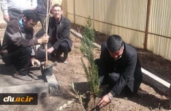 غرس نهال در پردیس شهید باهنر اصفهان