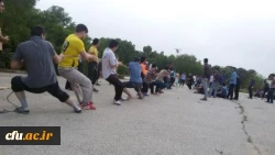 رقابت  دانشجویان پردیس شهیدان پاکنژاد یزد در مسابقه طناب کشی 3