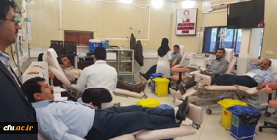 اهدای خون کارکنان و اساتید دانشگاه فرهنگیان قزوین