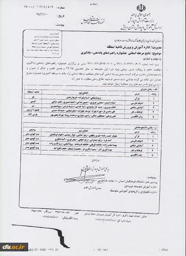 در پردیس بنت الهدی صدر اردبیل برگزار شد:

جشنواره راهبردهای یاددهی-  یادگیری موقعیت محور (با رویکرد درس پژوهی )
 2