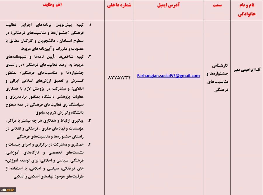 آتنا ابراهیمی - کارشناس فرهنگی