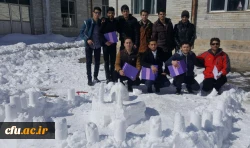 برگزاری کارگاه و مسابقه حجم سازی با برف  در مرکز آزادگان نیر  2