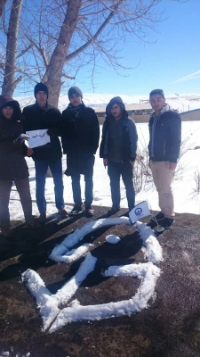 برگزاری کارگاه و مسابقه حجم سازی با برف  در مرکز آزادگان نیر  5