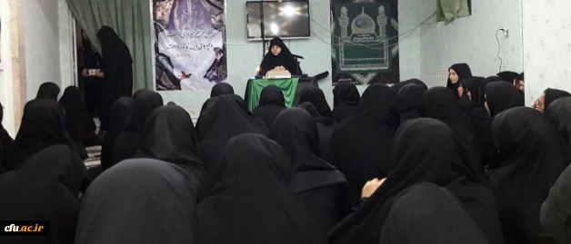 در خوابگاه جابربن حیّان پردیس بنت الهدی صدر برگزار شد:

 مراسم سوگواری شهادت بانوی دو عالم حضرت فاطمه زهرا(س) 
 3