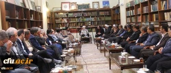 حضور دکتر علی نژاد در دیدار آیت الله امامی کاشانی در دیدار با مدیران دانشگاه فرهنگیان 2