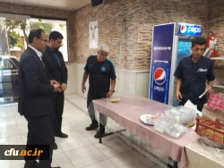 بازدید سرپرست اداره کل پشتیبانی و رفاه کارکنان از تجهیزات فراهم شده برای اردوی ورزشی دانشجویان 4