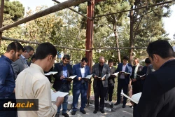 تلاوت قرآن مجید بر سر مزار شهید گمنام پردیس شهید مفتح شهرری 3