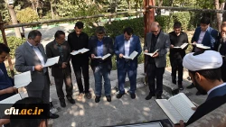 تلاوت قرآن مجید بر سر مزار شهید گمنام پردیس شهید مفتح شهرری 4