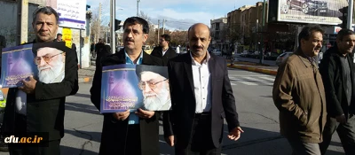 شرکت کارکنان و دانشجومعلمان دانشگاه فرهنگیان استان قزوین در راهپیمایی محکومیت حوادث اخیر