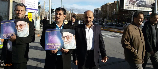 شرکت کارکنان ودانشجویان دانشگاه فرهنگیان استان قزوین درراهپیمایی محکومیت آشوبگران 
 
 2