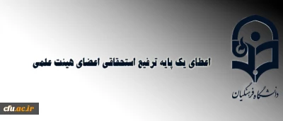 معاون طرح و برنامه و توسعه منابع خبر داد:

اعطای یک پایه ترفیع استحقاقی اعضای هیئت علمی
