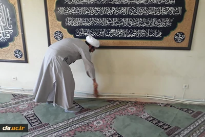 غبار روبی نمازخانه ها در پردیس شهید رجایی ارومیه