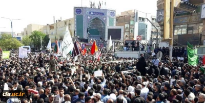 شرکت خانواده دانشگاه فرهنگیان خوزستان در مراسم تشیع شهدای حمله تروریستی اهواز