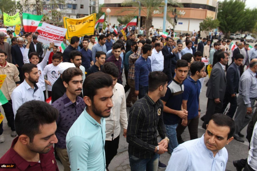 حضور باشکوه مسئولان، اساتید و دانشجو معلمان دانشگاه فرهنگیان استان بوشهر در راهپیمایی ۱۳ آبان 13