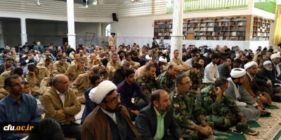 سخنرانی مدیریت امور پردیس های دانشگاه فرهنگیان استان پیش از خطبه های نماز جمعه شهرستان خاش