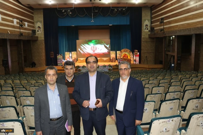 بازدید دکتر کچوئیان معاون نظارت، ارزیابی و تضمین کیفیت دانشگاه فرهنگیان و دکتر دلقندی مشاور رئیس دانشگاه و مدیرکل حراست دانشگاه فرهنگیان از پردیس های استان یزد
 10