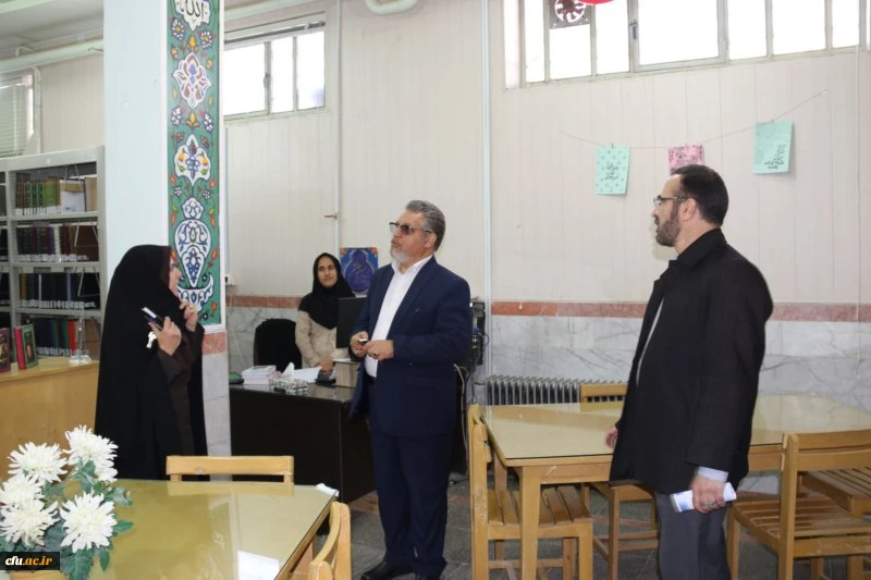 بازدید دکتر کچوئیان معاون نظارت، ارزیابی و تضمین کیفیت دانشگاه فرهنگیان و دکتر دلقندی مشاور رئیس دانشگاه و مدیرکل حراست دانشگاه فرهنگیان از پردیس های استان یزد
 20