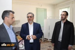 بازدید دکتر کچوئیان معاون نظارت، ارزیابی و تضمین کیفیت دانشگاه فرهنگیان و دکتر دلقندی مشاور رئیس دانشگاه و مدیرکل حراست دانشگاه فرهنگیان از پردیس های استان یزد
 13