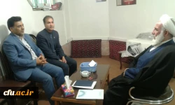 دیدار دکتر محمدی مشاور ریاست دانشگاه فرهنگیان باحضرت آیت الله سلیمانی نماینده ولی فقیه در استان و امام جمعه زاهدان برگزار شد