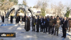 ادای احترام کارشناسان آموزش دانشگاه فرهنگیان سراسر کشور به مقام والای شهدا پردیس شهید بهشتی مشهد