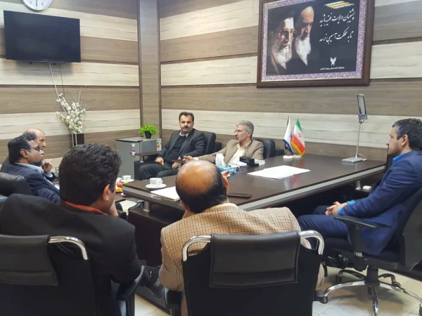 نشست آقای دکتر جرفی وهیئت همراه با آقای دکتر رکابدار ریاست محترم دانشگاه آزاد اسلامی واحد آبادان