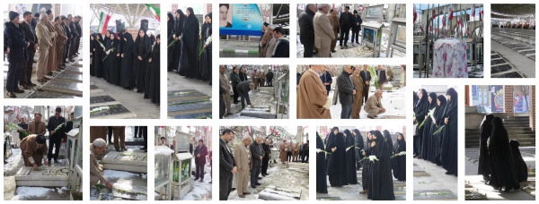 حضور در گلزار شهدا تبریز و تجدید پیمان با آرمان های بلند انقلاب اسلامی