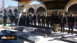 حضور کارکنان ودانشجویان دانشگاه فرهنگیان کرمانشاه در مراسم غبارروبی مزار شهدا 2
