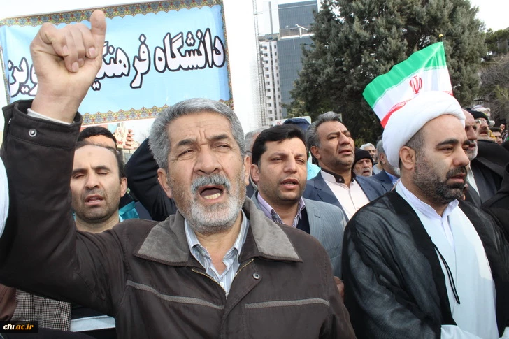 شرکت گسترده وپرشور مسئولین،کارکنان ودانشجویان دانشگاه فرهنگیان استان قزوین درراهپیمایی یوم الله 22بهمن 97 7