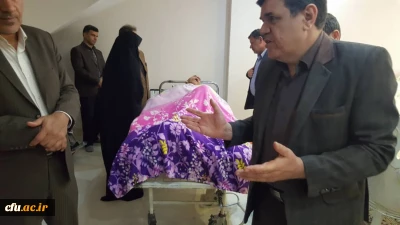 دیدار  دکتر خنیفر رییس دانشگاه فرهنگیان با خانواده  قائمی معاون اسبق مرکز آموزش عالی شیخ مرتضی انصاری (دزفول)