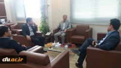 دیدار دکتر جرفی سرپرست مدیریت امور پردیس های دانشگاه فرهنگیان با مهندس قربانی مدیر کل توسعه ونوسازی مدارس استان خوزستان