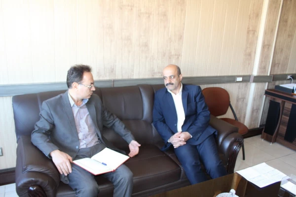دیدارسرپرست امور پردیس های دانشگاه فرهنگیان استان قزوین بامدیرعامل مجمع خیرین مدرسه ساز استان 2