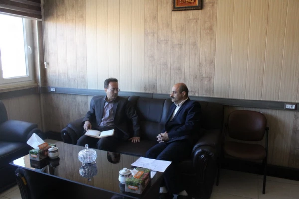 دیدارسرپرست امور پردیس های دانشگاه فرهنگیان استان قزوین بامدیرعامل مجمع خیرین مدرسه ساز استان 3