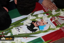 استقبال ووداع باشکوه وعاشقانه اساتید کارکنان ودانشجویان دانشگاه فرهنگیان استان قزوین با سردارشهید مدافع حرم حمیدمحمدرضایی 4