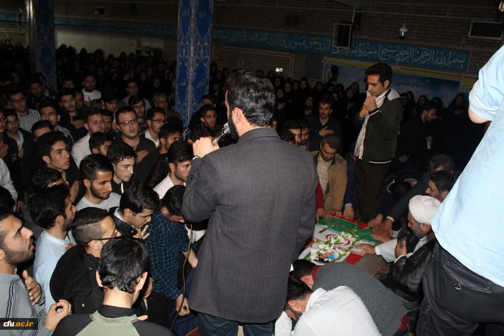 استقبال ووداع باشکوه وعاشقانه اساتید کارکنان ودانشجویان دانشگاه فرهنگیان استان قزوین با سردارشهید مدافع حرم حمیدمحمدرضایی 7