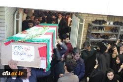 استقبال ووداع باشکوه وعاشقانه اساتید کارکنان ودانشجویان دانشگاه فرهنگیان استان قزوین با سردارشهید مدافع حرم حمیدمحمدرضایی 14