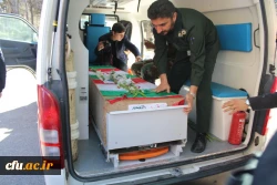 استقبال ووداع باشکوه وعاشقانه اساتید کارکنان ودانشجویان دانشگاه فرهنگیان استان قزوین با سردارشهید مدافع حرم حمیدمحمدرضایی 16