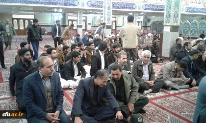 مراسم تشییع و تدفین  شهید گمنام در پردیس شهید مطهری دانشگاه فرهنگیان سیستان وبلوچستان  برگزار شد