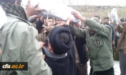 مراسم تشییع و تدفین  شهید گمنام در پردیس شهید مطهری دانشگاه فرهنگیان سیستان وبلوچستان  برگزار شد