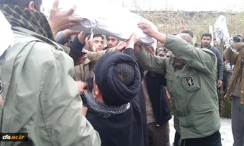 مراسم تشییع و تدفین  شهید گمنام در پردیس شهید مطهری دانشگاه فرهنگیان سیستان وبلوچستان  برگزار شد